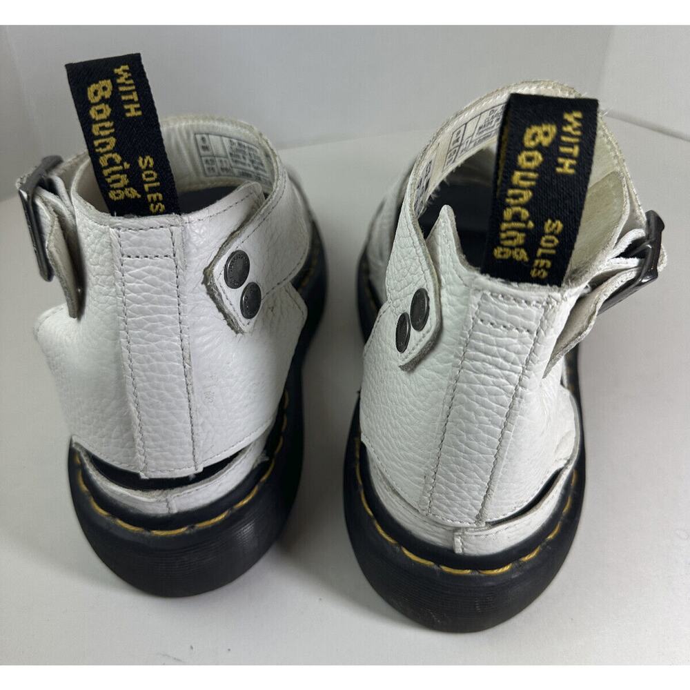 Doc Dr Martens Clarissa II Quad White Milled Nappa Leather Gladiator Sandals 11 - Picture 14 of 16